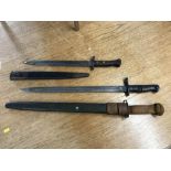 Two Bayonets and scabbards