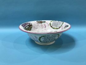 A 19th century Sunderland lustre Scott's Southwick pottery circular bowl, the transfer printed