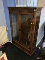 Oak display cabinet