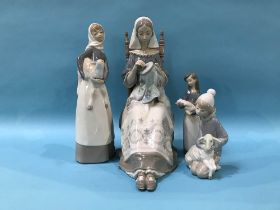 Four various Lladro figures