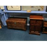 Oriental chest and a two door cabinet