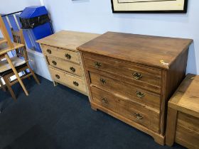 Two Edwardian chest of drawers