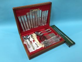 A Viners canteen of cutlery and a boxed Viners carving set