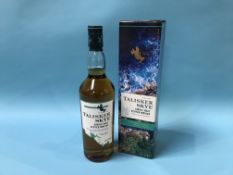 A bottle of Talisker Skye single malt whisky