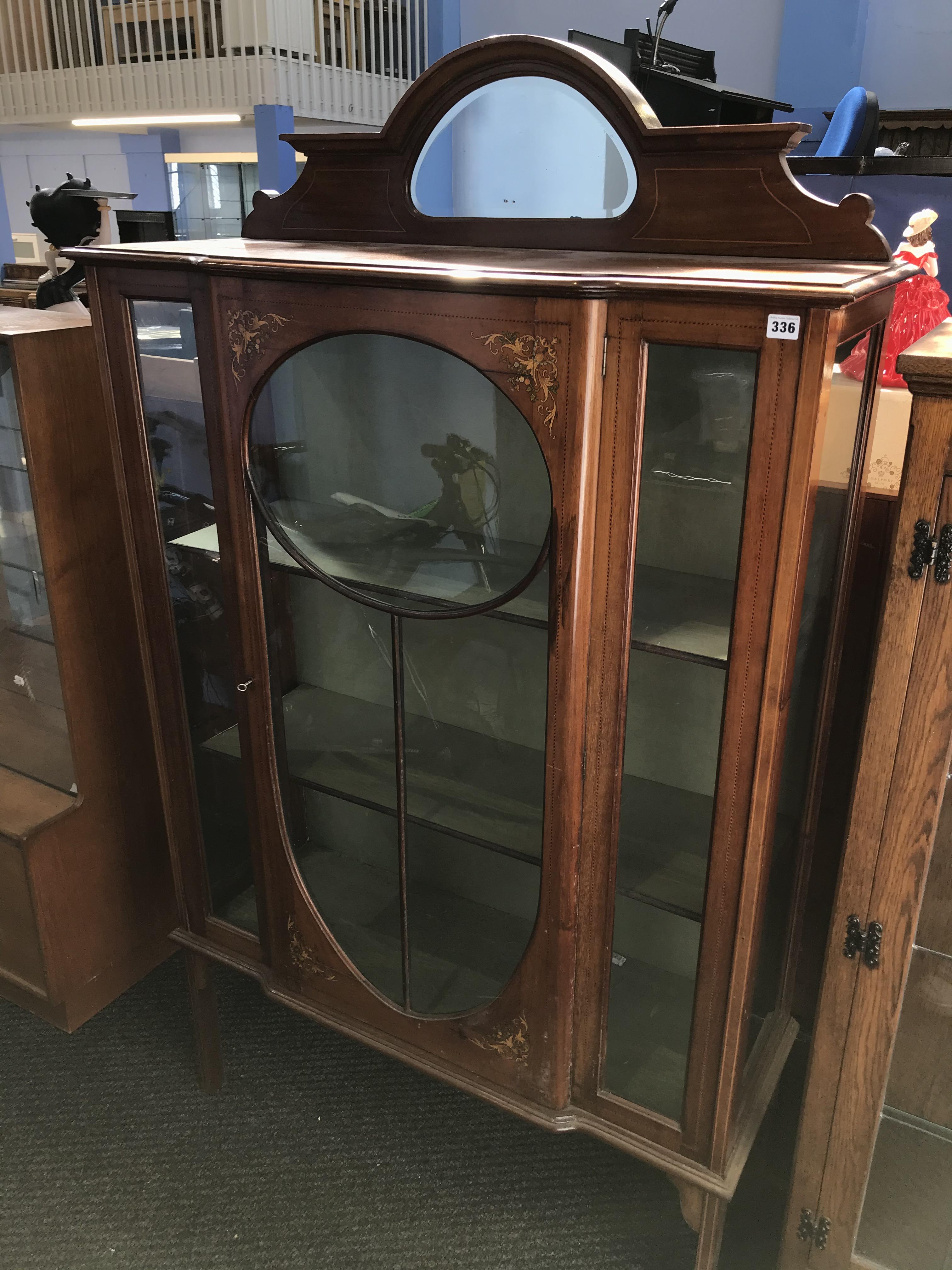 Edwardian mahogany china cabinet