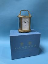 A cased Garrard and Co. carriage clock