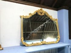 Decorative gilt mirror, 103cm x 120cm