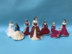 Seven various Royal Worcester figures