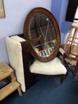 Edwardian tub chair and piano stool