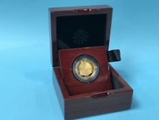 The Britannia, 2016 quarter oz gold proof coin