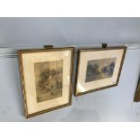 Pair, Leyton Forbes, watercolours, signed, 'Rural Cottage landscapes', 14cm x 22cm and 22cm x 14cm