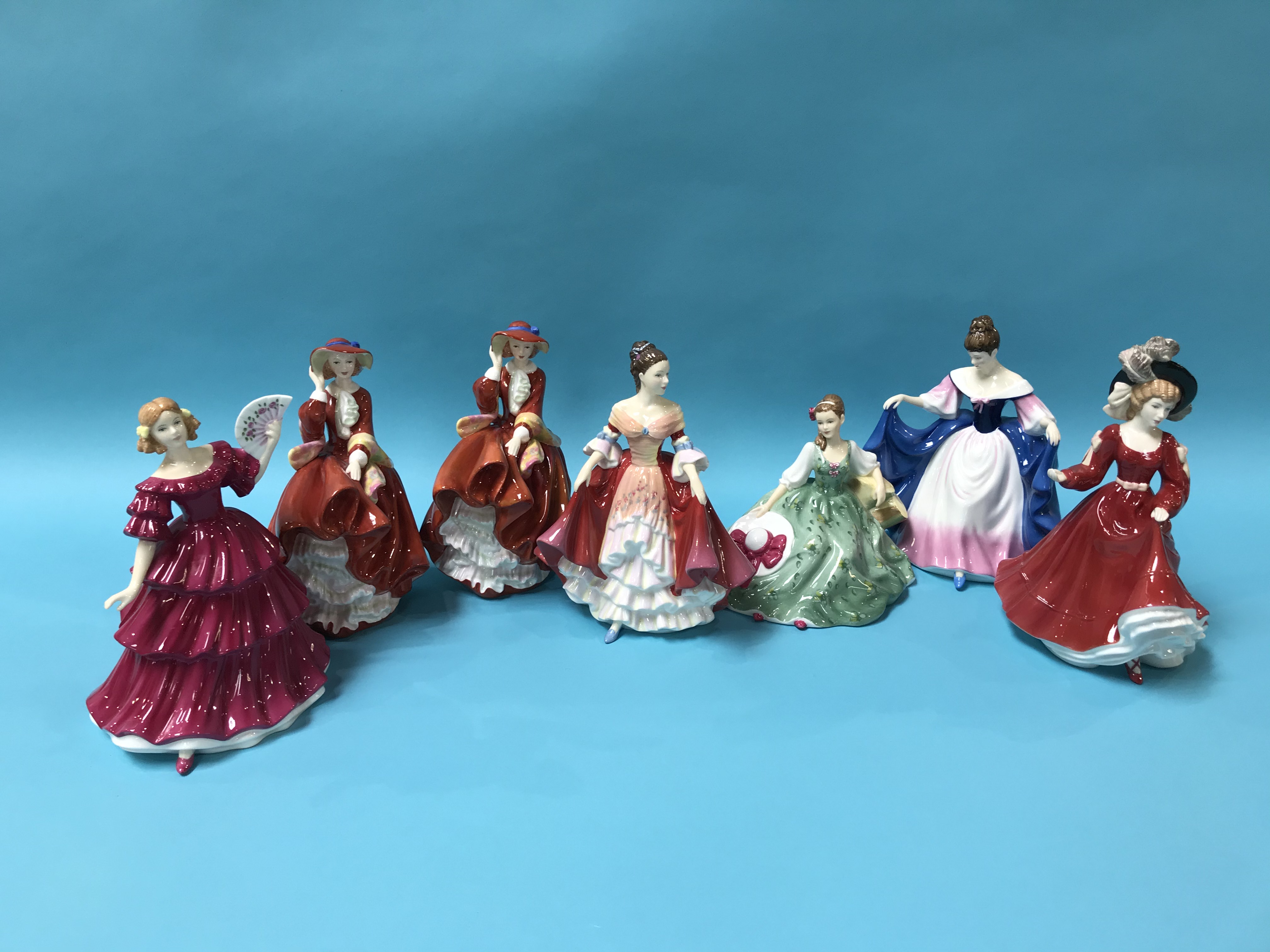 Seven various Royal Doulton figures