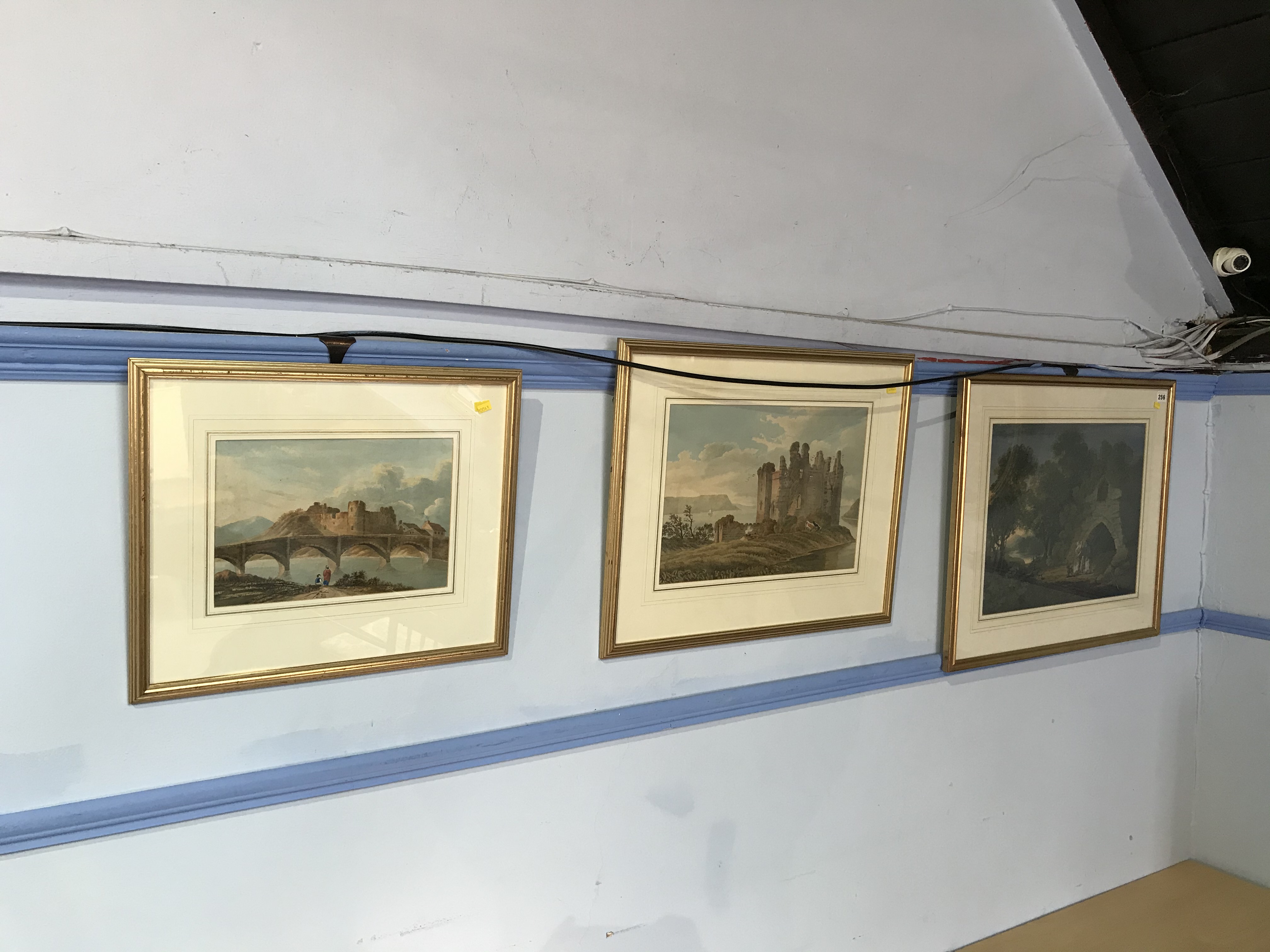 Three watercolours, various subjects, unsigned