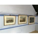Three watercolours, various subjects, unsigned