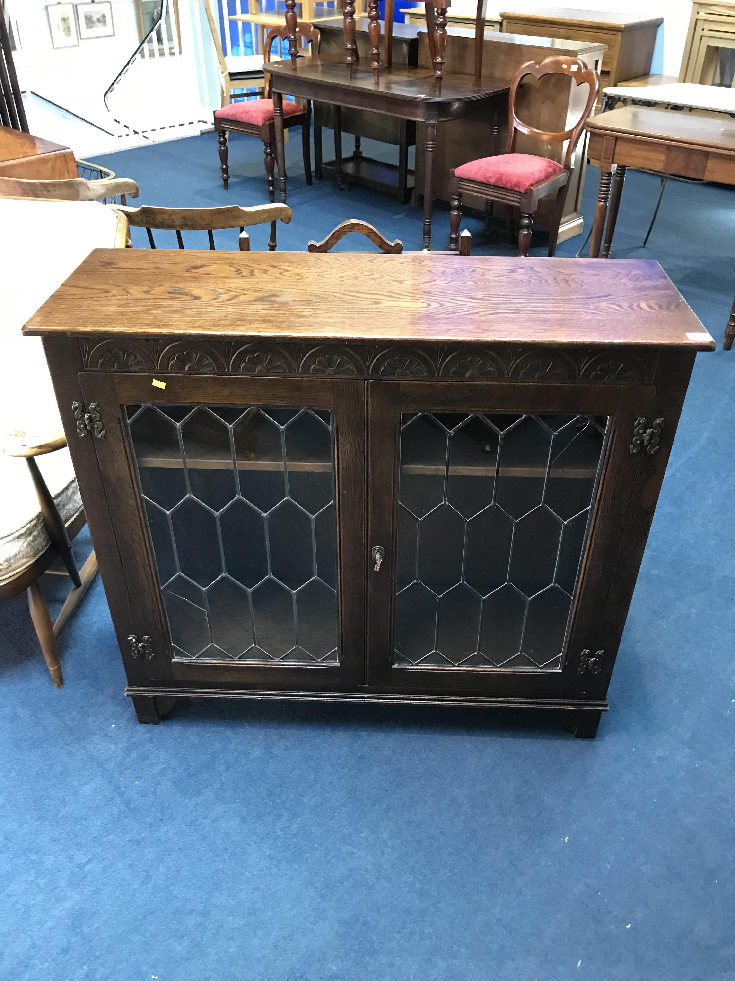 An oak bookcase