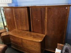 A pair of Willis and Gambier wardrobes