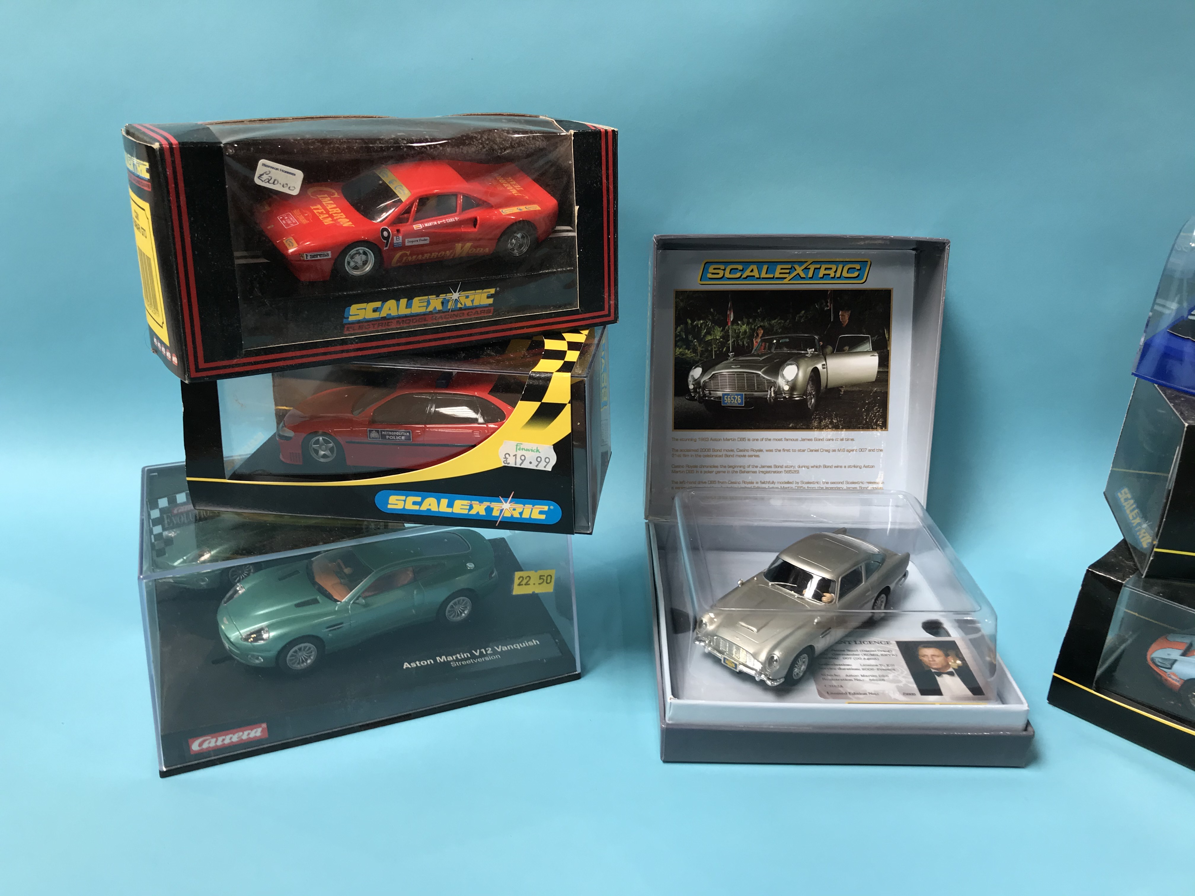 Seven various boxed Scalextric cars including James Bond Aston Martin DB5 (8) - Image 3 of 3