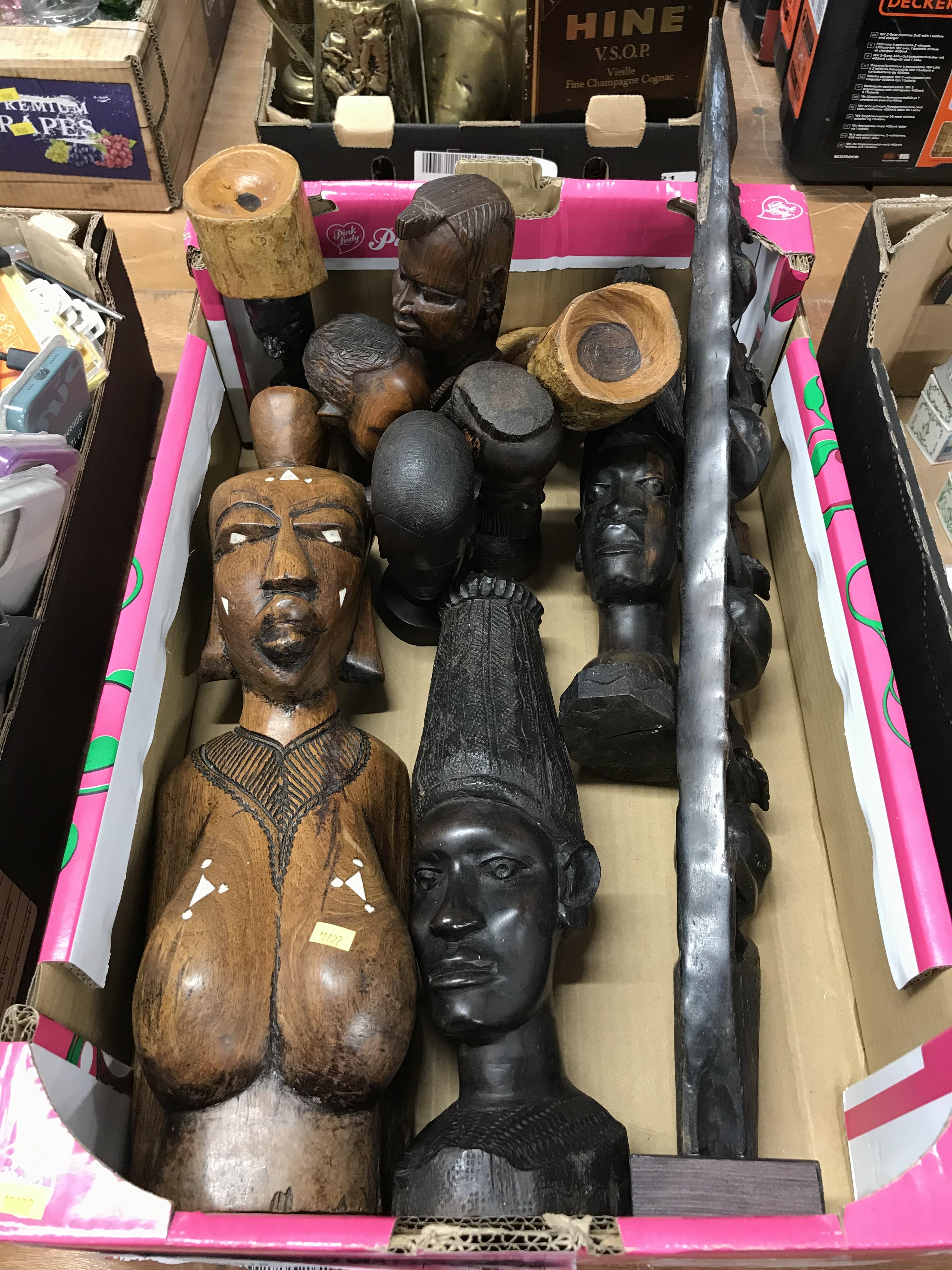 Quantity of African carvings