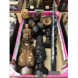 Quantity of African carvings