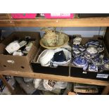 Three boxes of assorted including Ringtons china