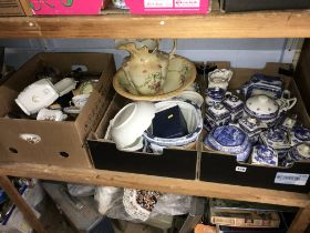 Three boxes of assorted including Ringtons china