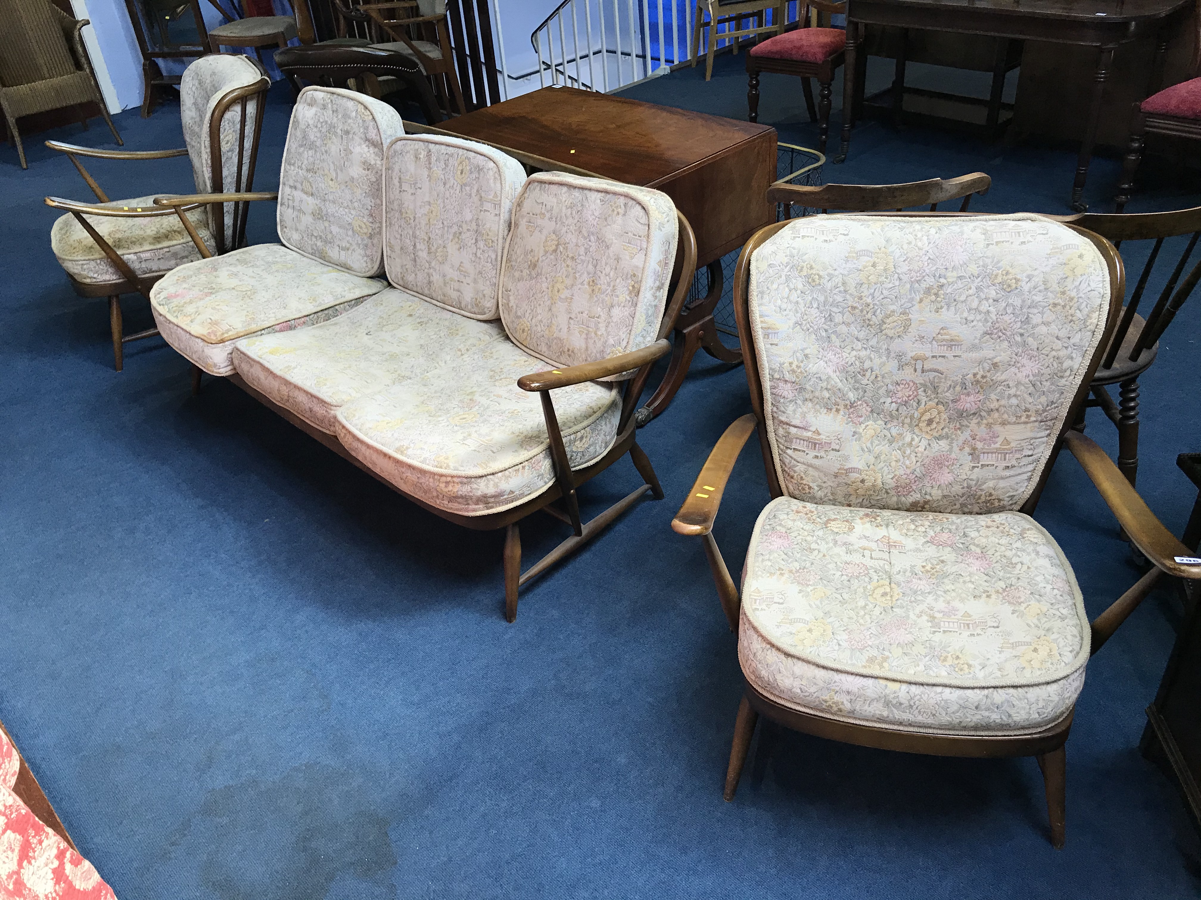 An Ercol three piece suite
