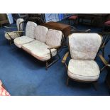 An Ercol three piece suite