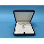 An 18ct white gold Mikimoto necklace, 7.6g