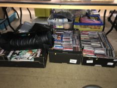 Four boxes of CDs, books etc.