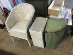 Three pieces of Lloyd Loom furniture