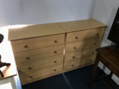 Two modern chest of drawers