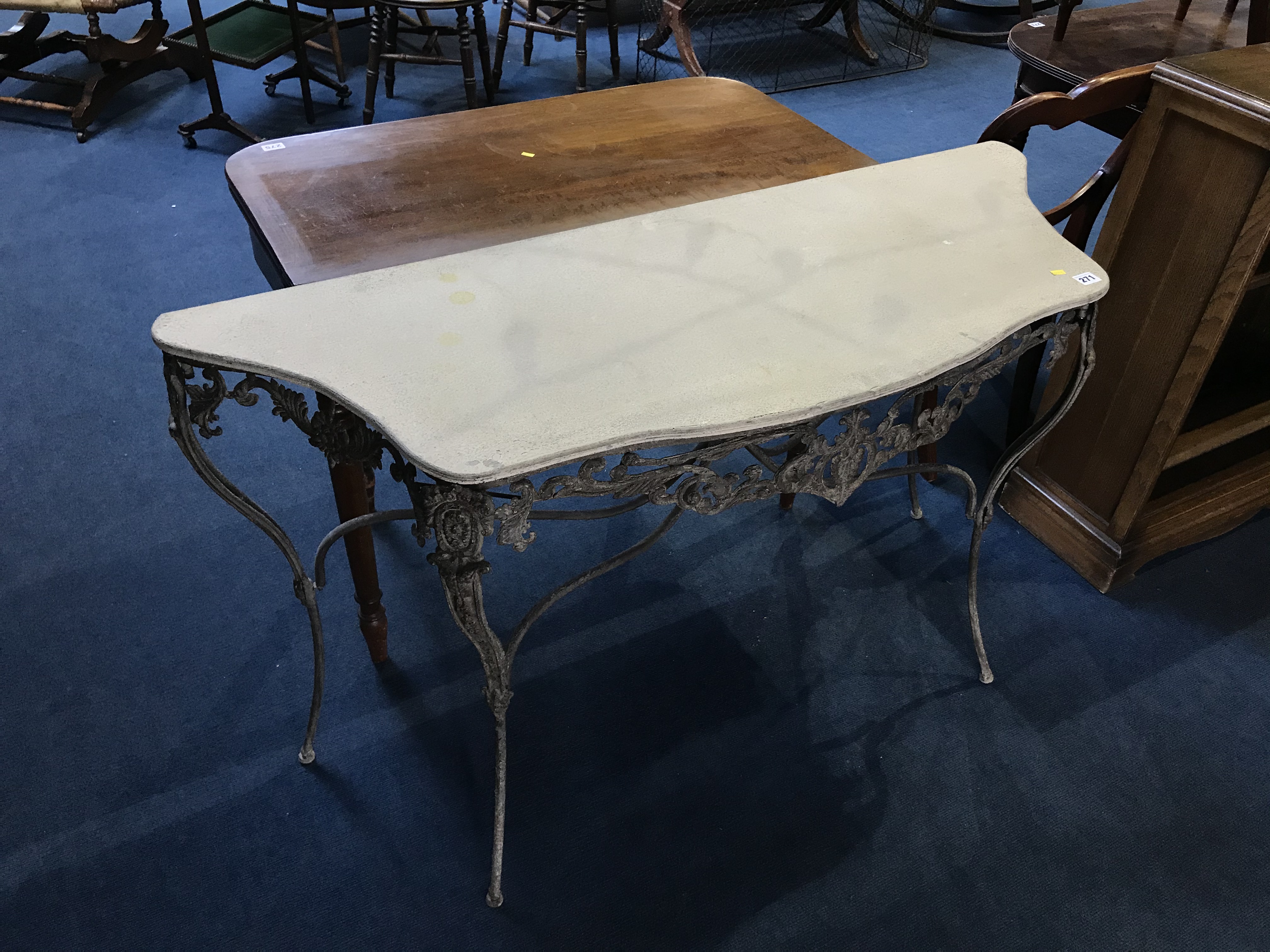 Metalwork hall table