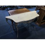 Metalwork hall table