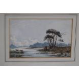 Watercolour, unsigned, 'Landscape', (Antony Van Dyke, Copley Fielding), 14 x 21cm