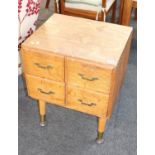 1930's four drawer oak filing drawers