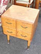 1930's four drawer oak filing drawers