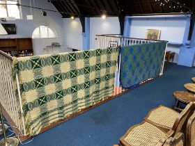 Two woollen bed spreads