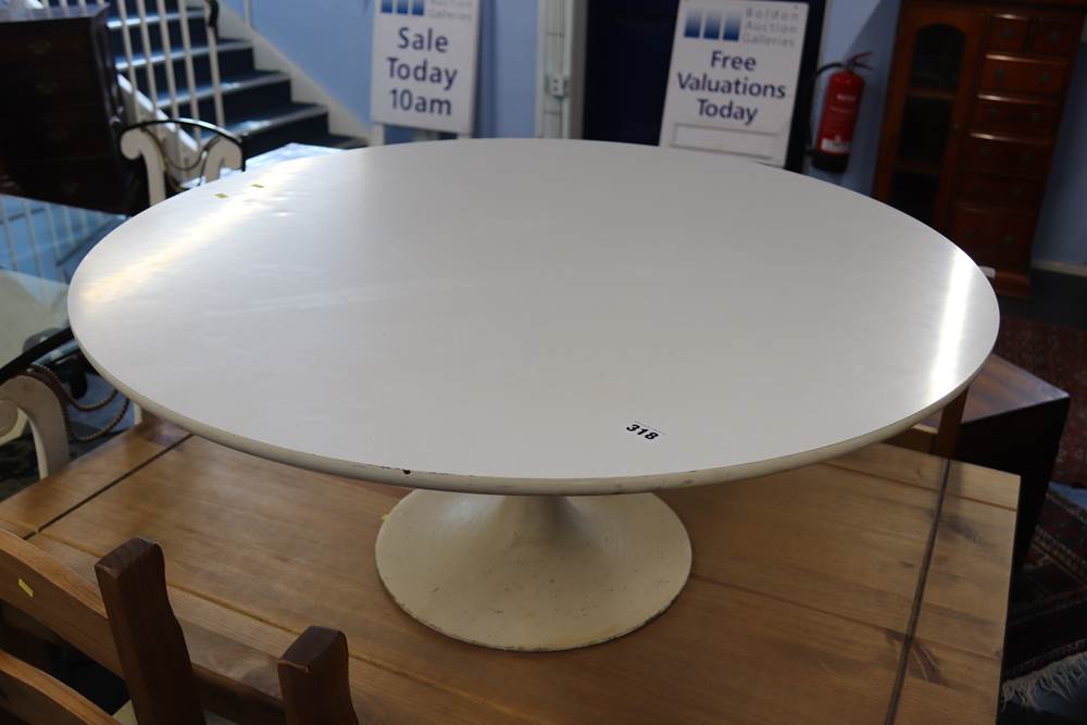 An Arkana 'Tulip' design circular coffee table, diameter 90cm