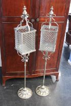 A pair of decorative outside lamps
