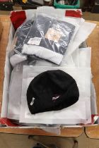 Various helmet liners and t-shirts