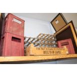 Beer crates and a Beechams tray