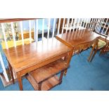 19th Century tea table, a yew side table etc