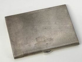 Sterling silver cigarette case, 205g, 6.6oz