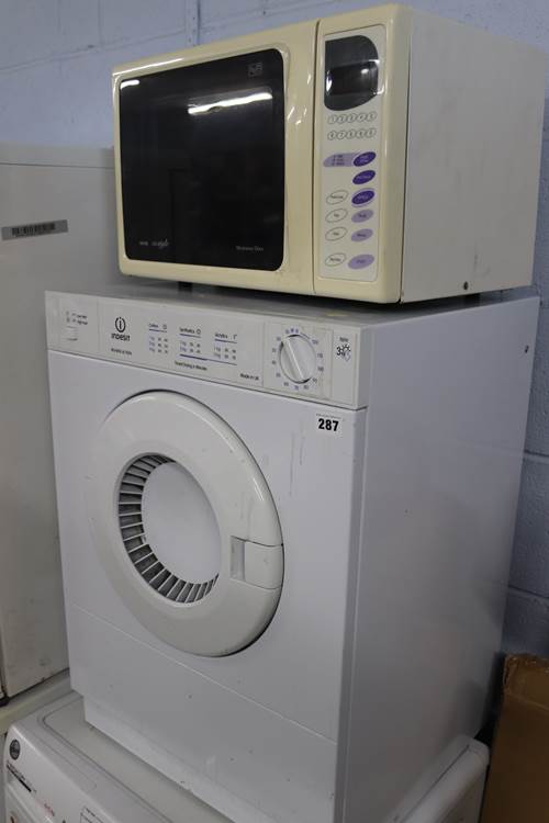 Indesit dryer and a microwave
