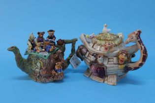 Six various Paul Cardew teapots
