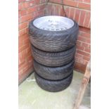 A set of four Mercedes alloys and tyres