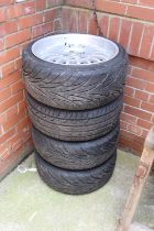 A set of four Mercedes alloys and tyres