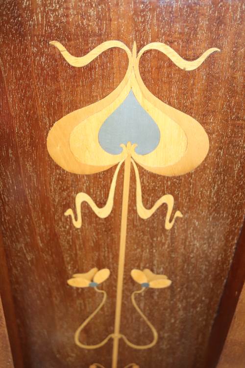 A good quality Edwardian mirror back Art Nouveau china cabinet, with Art Nouveau marquetry - Image 3 of 4
