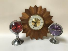 A West German 'Blessing Clock', a 'Big Ben' Repeater West Clock and a Sunburst wall clock