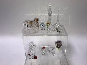 Twelve various Swarovski, animal figures etc